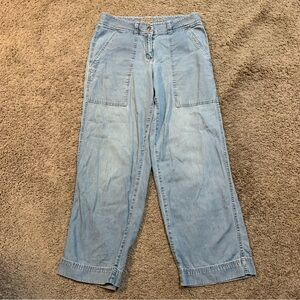 I.E.Relaxed Petite Light Wash Y2K Wide Leg Jeans 10P